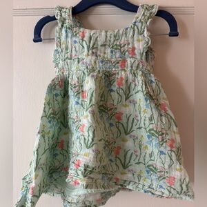 Angel Dear Floral Kids Matching Set - Green and Multicolor